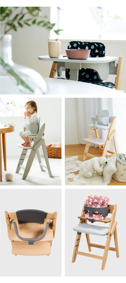 セット販売 moji モジ ベビーチェア イッピー チューン スターターセット 2点セット YIPPY TUNE ラバー材 ドイツ生まれのハイチェア 折りたたみ ハイチェア キッズチェア イス 3年保証(代引不可)