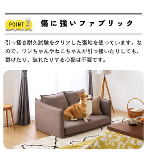 PLC SOFA IV ピーエルシー ソファ 2人掛け ローソファ フロアソファ 2人用 コンパクト 簡単組立 撥水加工 ファブリック ロースタイル(代引不可)