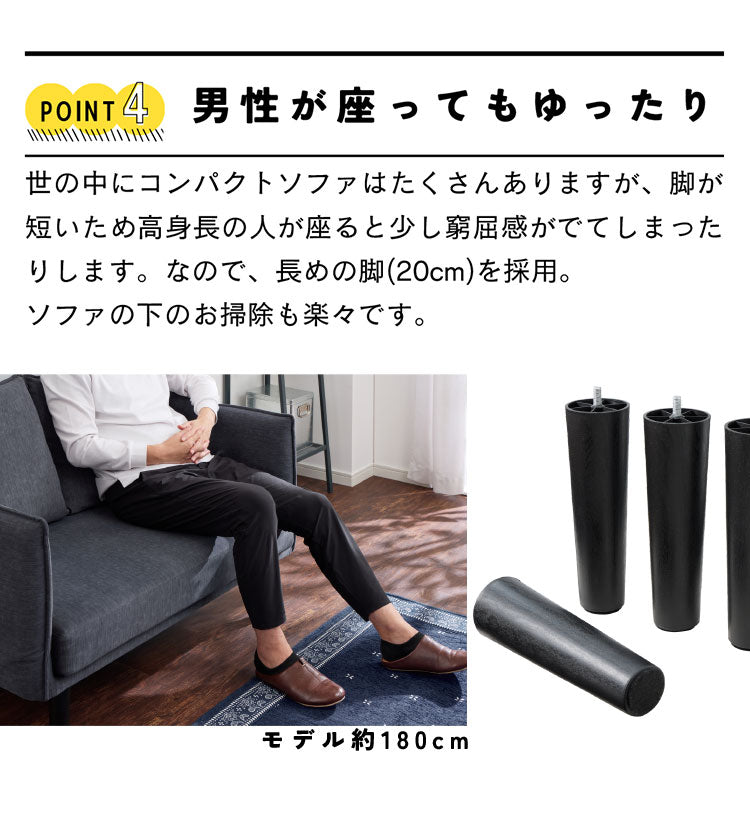 PLC SOFA IV ピーエルシー ソファ 2人掛け ローソファ フロアソファ 2人用 コンパクト 簡単組立 撥水加工 ファブリック ロースタイル(代引不可)