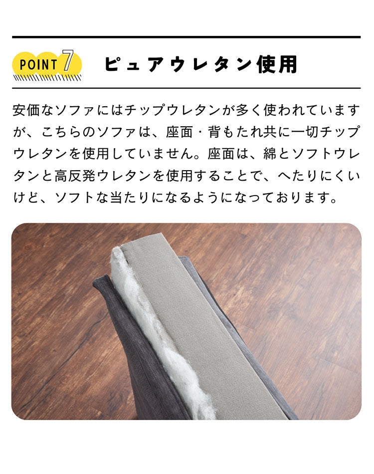 PLC SOFA IV ピーエルシー ソファ 2人掛け ローソファ フロアソファ 2人用 コンパクト 簡単組立 撥水加工 ファブリック ロースタイル(代引不可)