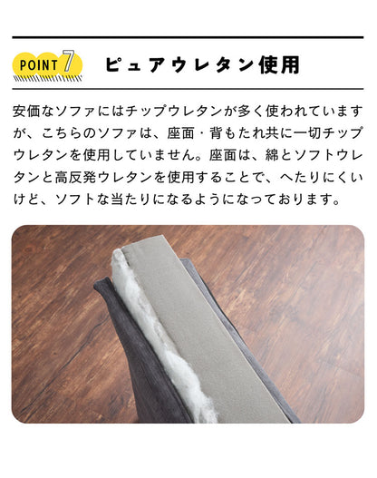 PLC SOFA IV ピーエルシー ソファ 2人掛け ローソファ フロアソファ 2人用 コンパクト 簡単組立 撥水加工 ファブリック ロースタイル(代引不可)