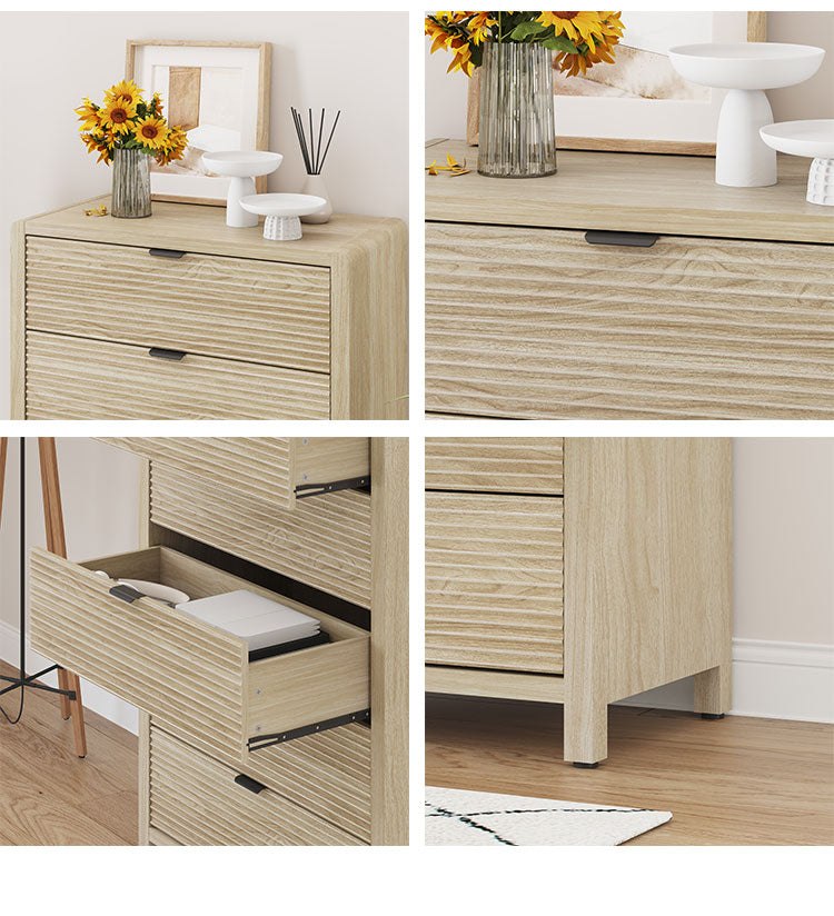 ROOMY 5-DRAWER CHEST SAND アップサイド ドゥ ルーミー 5段チェスト サンド BY-DR1523-1 収納 収納棚 韓国インテリア かわいい おしゃれ 木目調(代引不可)