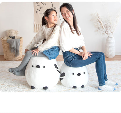 シマエナガスツール 大 CH-X001 スツール ビーズクッション アニマル どうぶつ型 インテリア 椅子 来客時 チェア かわいい キュート ポップ オットマン 動物スツール アニマルチェア(代引不可)