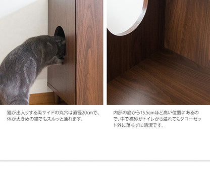 キャットトイレクローゼット Galetta(ガレッタ) 猫トイレ クローゼット キャットトイレ トイレ収納(代引不可)