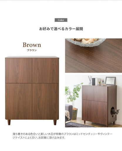 キャットトイレクローゼット チェスト Galetta(ガレッタ) 猫トイレ クローゼット ラック チェスト キャットトイレ トイレ収納(代引不可)