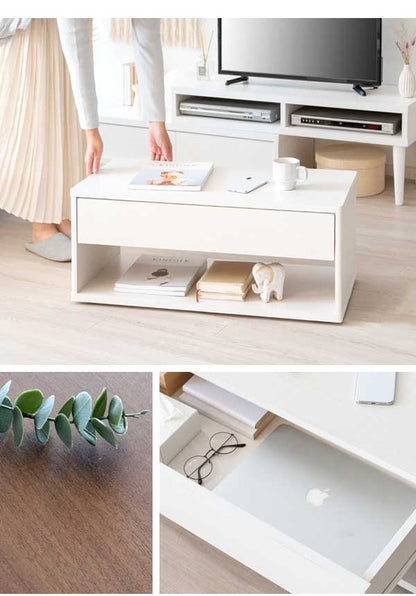 スクエアキャスターテーブル Parana センターテーブル おしゃれ 引き出し インテリア テーブル デスク リビングテーブル ローテーブル ダイニングテーブル スクエアセンターテーブル(代引不可)