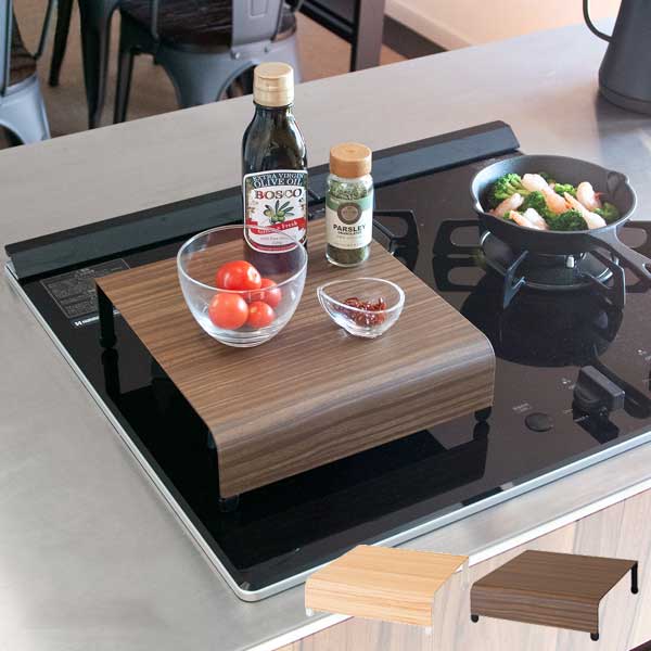 1口コンロカバー TEER ティール コンロカバー コンロ上 作業台 作業スペース キッチン 雑貨 台所 カバー 木目調 ナチュラル おしゃれ 一人暮らし(代引不可)