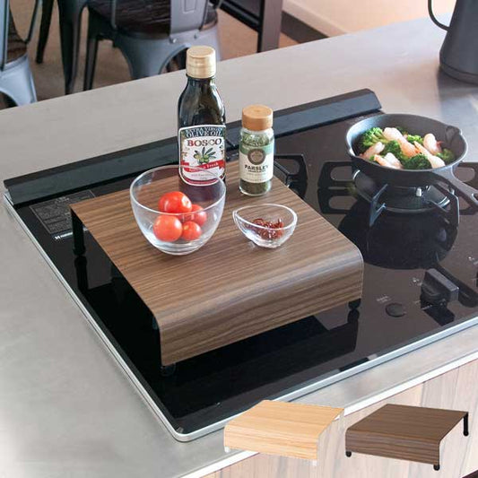 1口コンロカバー TEER ティール コンロカバー コンロ上 作業台 作業スペース キッチン 雑貨 台所 カバー 木目調 ナチュラル おしゃれ 一人暮らし(代引不可)