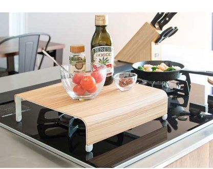 1口コンロカバー TEER ティール コンロカバー コンロ上 作業台 作業スペース キッチン 雑貨 台所 カバー 木目調 ナチュラル おしゃれ 一人暮らし(代引不可)