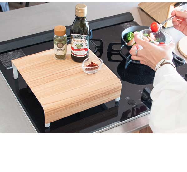 1口コンロカバー TEER ティール コンロカバー コンロ上 作業台 作業スペース キッチン 雑貨 台所 カバー 木目調 ナチュラル おしゃれ 一人暮らし(代引不可)