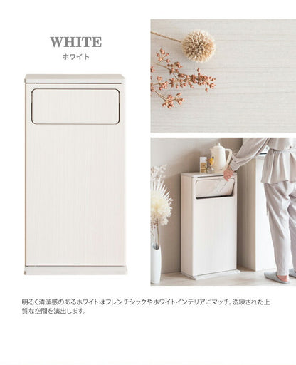 ゴミ箱 ダストボックス Empro エンプロー 30リットル ワンプッシュ キッチンペール スリムデザイン 幅40cm 30L ごみばこ 木目調(代引不可)