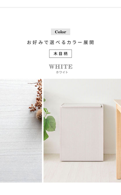 蓋つき ダストボックス Chere(シェール) 木目調 45L キッチンペール ごみ箱 ふた付き 縦型 ごみばこ(代引不可)