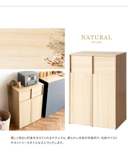 木製分別キャスターダストボックス Helios ゴミ箱 おしゃれ 分別 縦型 スリム 45L キャスター付き インテリア ごみ箱 ダストボックス くずかご ごみばこ ナチュラル 木目調(代引不可)