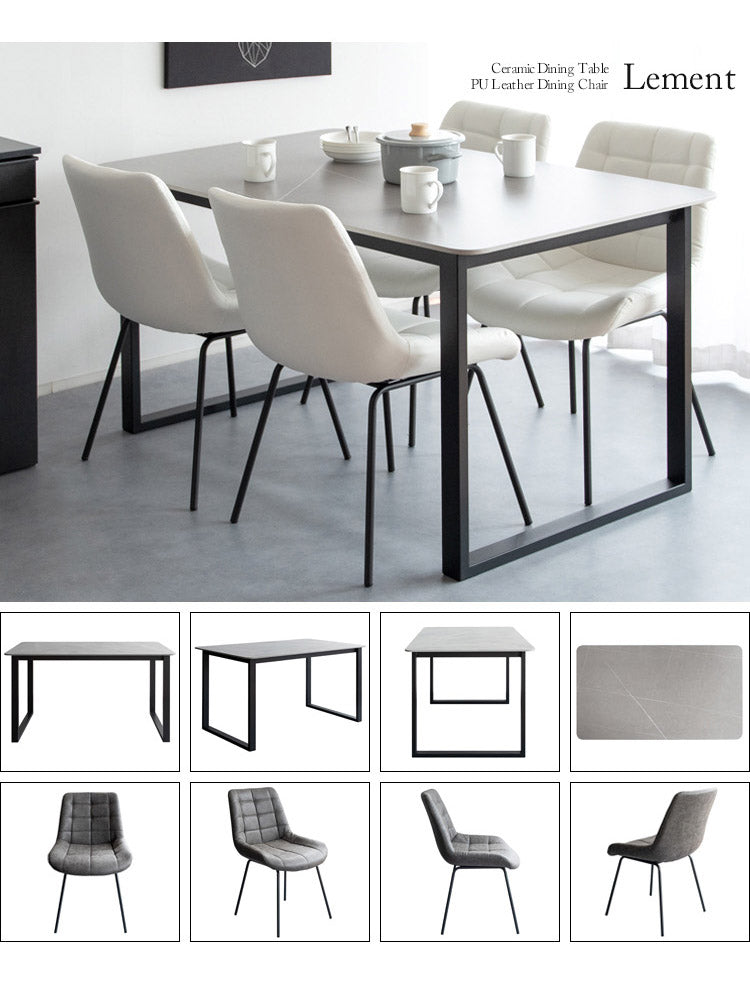 ダイニング5点セット Lement テーブル幅130cm 4人掛け 大理石調 ダイニングテーブルセット ダイニングセット ダイニング ダイニングテーブル ダイニングチェア リビングダイニング セラミック天板(代引不可)