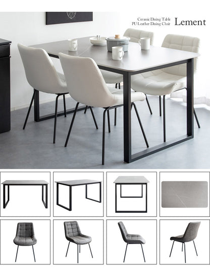 ダイニング5点セット Lement テーブル幅130cm 4人掛け 大理石調 ダイニングテーブルセット ダイニングセット ダイニング ダイニングテーブル ダイニングチェア リビングダイニング セラミック天板(代引不可)