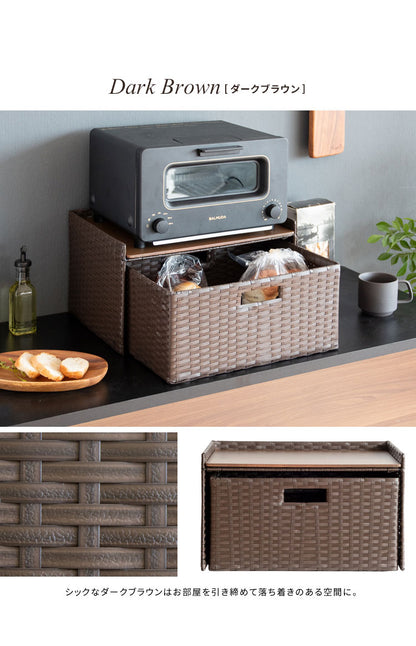ドロワーラック Stire ブレットケース パン収納 キッチン収納 トースターラック おしゃれ パンケース 大容量 ブレッドボックス ラック パンカバー 食パン ブレッド缶 収納 引き出し 台所収納(代引不可)