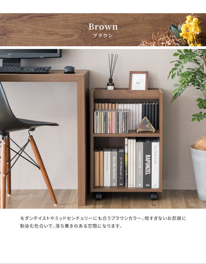 キャスター付き サイドラック Lezele ルゼル 2段 オープン デスクワゴン デスク下収納 サイドワゴン オフィス収納 オフィスデスク サイドテーブル ソファサイド(代引不可)