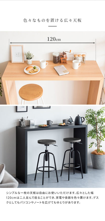 高さ90cm シンプルカウンターテーブル 幅120cm 奥行き40 Visage Neo ビサージュ ネオ スタンディングデスク カウンター パソコンデスク PCデスク 机 在宅ワーク 在宅 テレワーク カウンターテーブル シンプル おしゃれ 省スペース カフェタイム(代引不可)