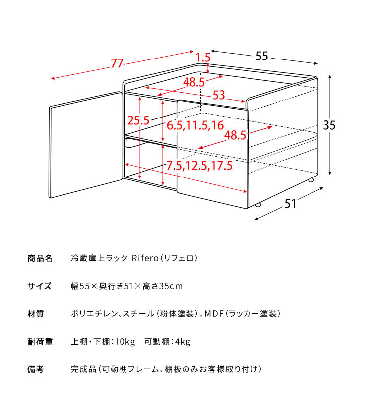 冷蔵庫上ラック Rifero 冷蔵庫上ラック レンジ上ラック キッチン収納 冷蔵庫上 レンジラック キッチンラック キッチンスペース 冷蔵庫上収納 スペース 冷蔵庫の上 北欧 人工ラタン 樹脂製ラタン(代引不可)