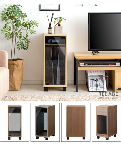 ゲーム機ラック REGABO レガボ PS5対応 スリムタイプ ゲーム 収納棚 GRK-004 ゲーミングラック ゲーム機 収納 コントローラー収納 ゲーム機収納ラック リビング収納(代引不可)