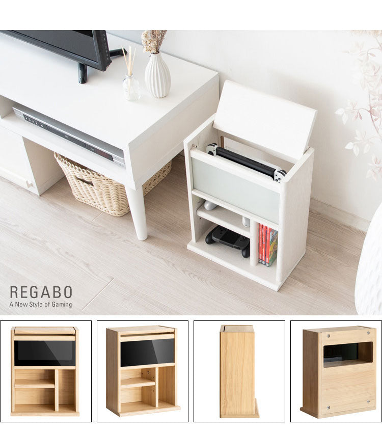 ゲーム機ラック REGABO レガボ Switch対応 スリムタイプ ゲーム 収納棚 GRK-003 ゲーミングラック ゲーム機 収納 コントローラー収納 ゲーム機収納ラック 引き出し(代引不可)