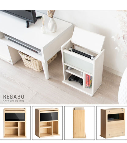 ゲーム機ラック REGABO レガボ Switch対応 スリムタイプ ゲーム 収納棚 GRK-003 ゲーミングラック ゲーム機 収納 コントローラー収納 ゲーム機収納ラック 引き出し(代引不可)