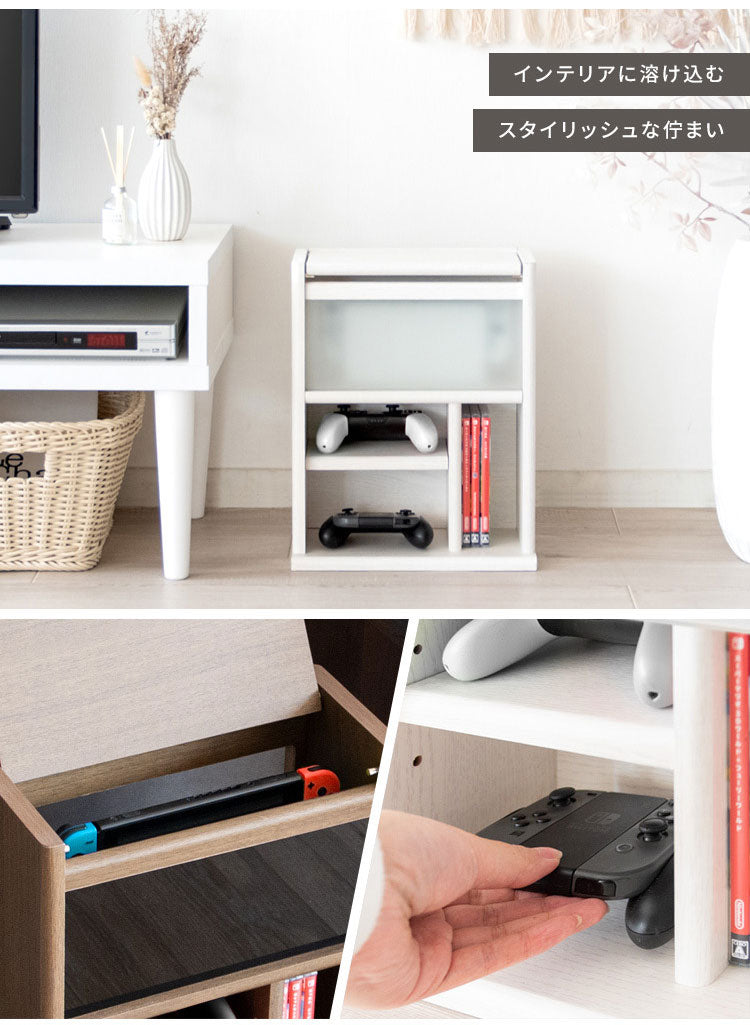 ゲーム機ラック REGABO レガボ Switch対応 スリムタイプ ゲーム 収納棚 GRK-003 ゲーミングラック ゲーム機 収納 コントローラー収納 ゲーム機収納ラック 引き出し(代引不可)