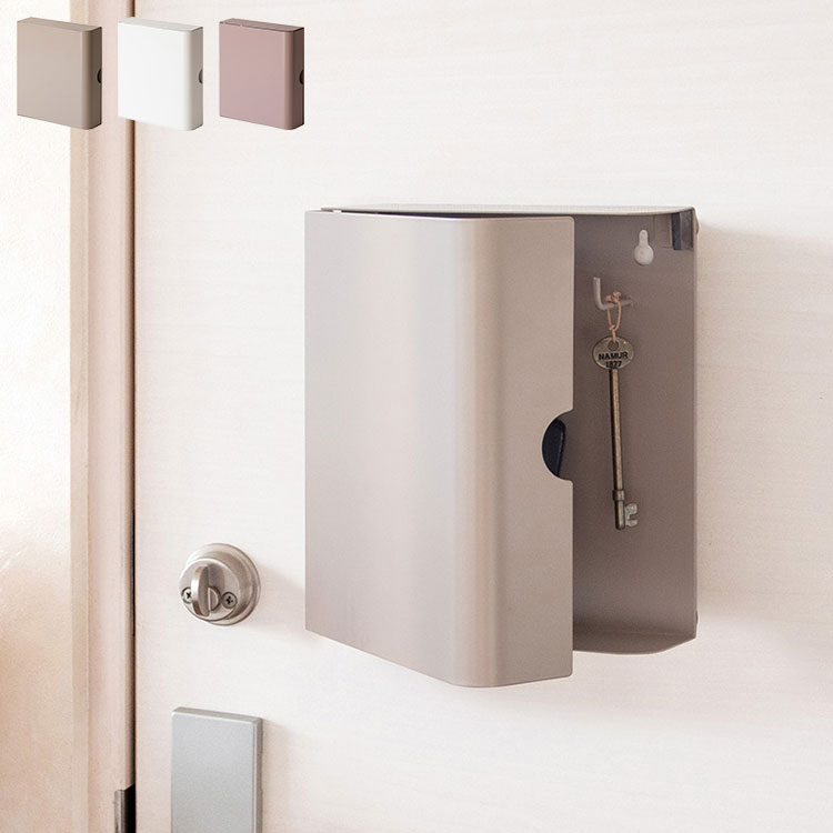 キーボックス TEER ティール くすみカラー かわいい おしゃれ 鍵収納 壁面収納 壁掛け 収納ケース 収納ボックス ボックス 扉付き コンパクト 目隠し マグネット 磁石 ねじ止め キーケース 玄関(代引不可)