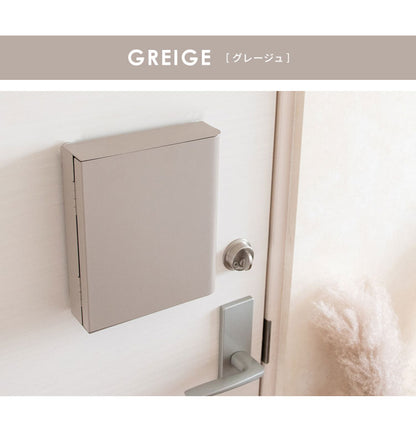 キーボックス TEER ティール くすみカラー かわいい おしゃれ 鍵収納 壁面収納 壁掛け 収納ケース 収納ボックス ボックス 扉付き コンパクト 目隠し マグネット 磁石 ねじ止め キーケース 玄関(代引不可)