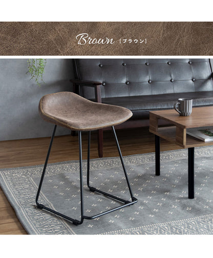 スツール Filant フィラント レザー レザー調 椅子 コンパクト シンプル おしゃれ いす ハイスツール 座面高45cm コンパクトサイズ 幅43cm 奥行41cm(代引不可)