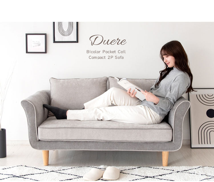 二人掛けソファ 2Pソファ リビングソファ ファブリックソファ トリコロール ベルベットソファ 2人掛け いす チェア 椅子 2Pソファー LV-1000 Duere ドゥエレ マルチカラー かわいい おしゃれ(代引不可)