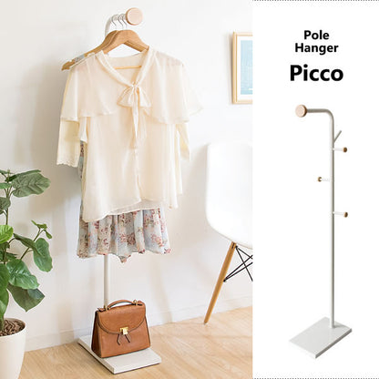 ポールハンガー Picco ピッコ ハンガーラック 玄関収納 コート掛け スタンドハンガー 省スペース スリムハンガーラック 衣類収納 洋服掛け ハンガースタンド(代引不可)