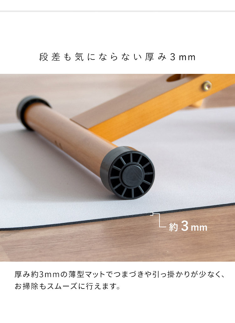 マット チェアマット プロポーションチェア 滑り止め 吸着 ズレない フローリング 傷防止 汚れ防止 床暖房対応 手洗い可能 幅90cm 奥行120cm 厚み3mm ベージュ ブラウン グレー ピンク グリーン(代引不可)