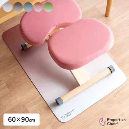 マット チェアマット プロポーションチェア 滑り止め 吸着 ズレない フローリング 傷防止 汚れ防止 床暖房対応 手洗い可能 幅60cm 奥行90cm 厚み3mm ベージュ ブラウン グレー ピンク グリーン(代引不可)