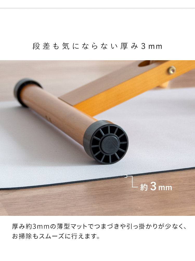 マット チェアマット プロポーションチェア 滑り止め 吸着 ズレない フローリング 傷防止 汚れ防止 床暖房対応 手洗い可能 幅60cm 奥行90cm 厚み3mm ベージュ ブラウン グレー ピンク グリーン(代引不可)