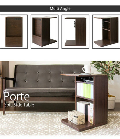 サイドテーブル ST-550 ソファサイドテーブル Porte ポルテ サイドテーブル コーヒーテーブル 棚収納 本収納 テーブル(代引不可)