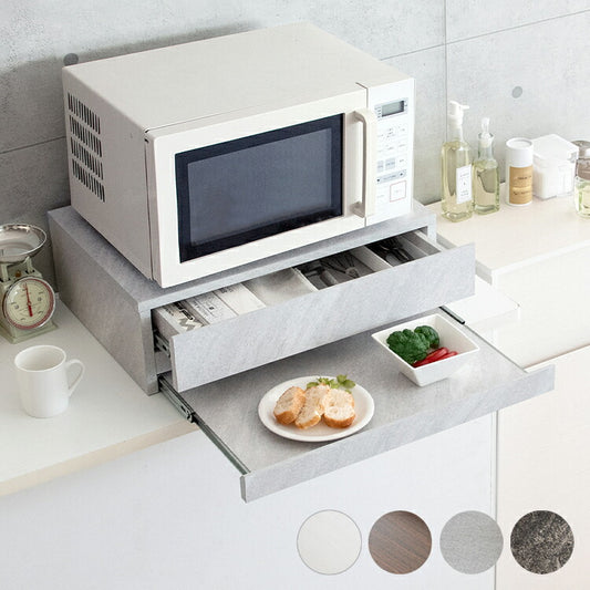 レンジ下ラック Avenir レンジ下トレー レンジ下収納 レンジ下 レンジ下スライドトレー レンジボード キッチン収納 木目調 ナチュラル おしゃれ 作業台 スライドトレー シンプル(代引不可)