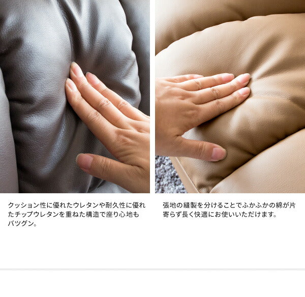 肘付き 回転式 座椅子 ヘッドサポート座椅子 Partir パルティル レバー式 無段階リクライニング ハイバック ヘッドレスト フロアチェア(代引不可)