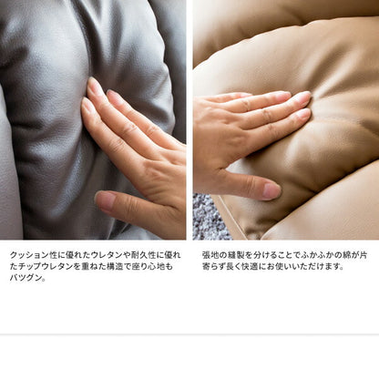 肘付き 回転式 座椅子 ヘッドサポート座椅子 Partir パルティル レバー式 無段階リクライニング ハイバック ヘッドレスト フロアチェア(代引不可)