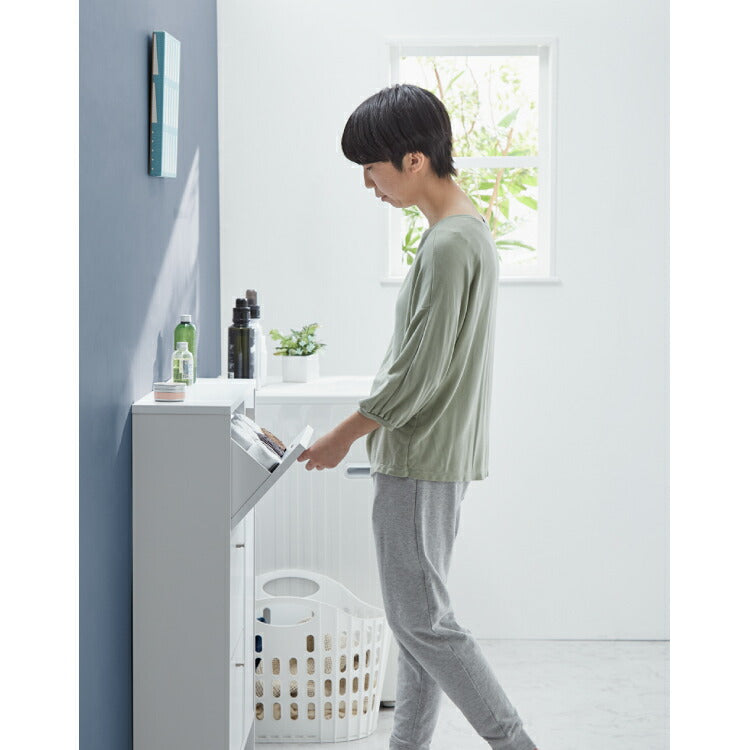 日本製 サニタリーチェスト 奥行20cm 扉+フラップタイプ 薄型 すき間収納 サニタリーすき間チェスト ランドリー 棚 ラック チェスト ランドリー収納 スマート コンパクト 国産 おしゃれ かわいい(代引不可)