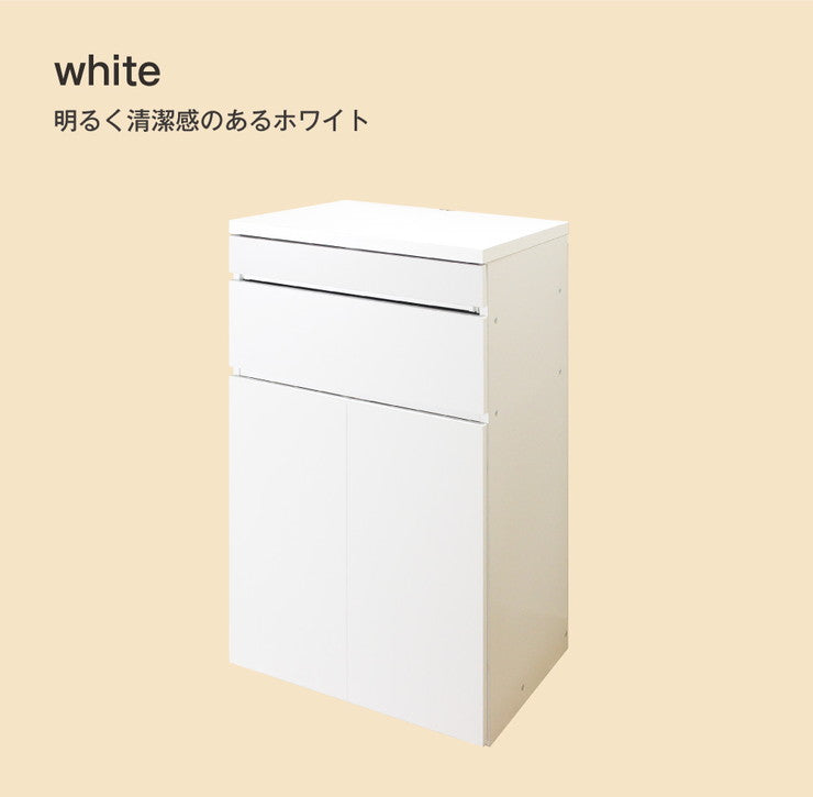日本製 キャビネット パソコンデスク A 60cm幅 レジ台 法人注文可能  リビング収納 机 ルーター収納 プリンター収納(代引不可)