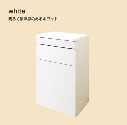日本製 キャビネット パソコンデスク A 60cm幅 レジ台 法人注文可能  リビング収納 机 ルーター収納 プリンター収納(代引不可)