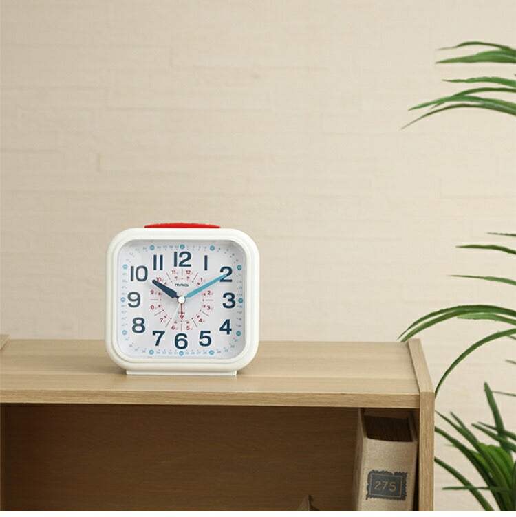 MAG 知育目覚まし時計 置き時計 おきてよ~める アラーム 目覚まし 子ども おうちの方へのアドバイス入り 知育時計 ノア精密 マグ よ~める