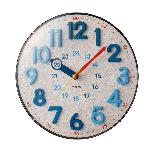 ノア精密 MAG 掛け時計 アナログ電波ウォールクロック W-750 N 夜間秒針停止機能 電波時計 かわいい