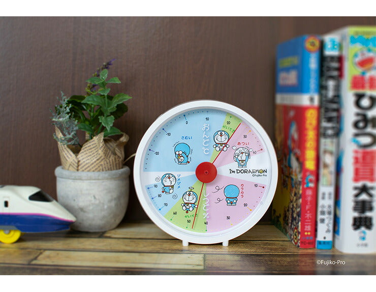 I'm Doraemon アナログ温湿度計 ID-5558129BL ブルー ID-5558130WH ホワイト ドラえもん 温度計 かわいい 子ども部屋 湿度計