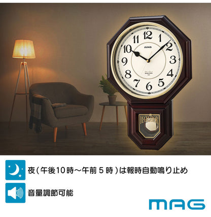 ノア精密 西洋館 MAG W-670 メロディ掛け時計 BR