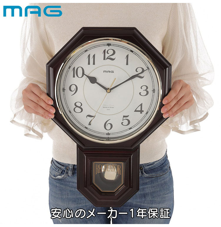 ノア精密 西洋館 MAG W-670 メロディ掛け時計 BR