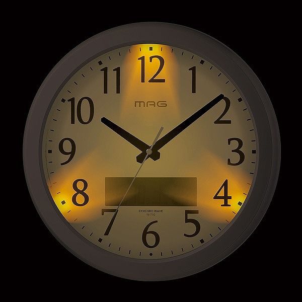 ノア精密 ナイトグロー 自動点灯 W-710 電波時計 CGM