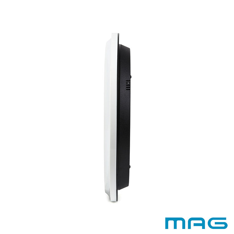 ノア精密 ダブルリンク MAG 電波掛け時計 W-711 WH 温湿度計付き 電波時計