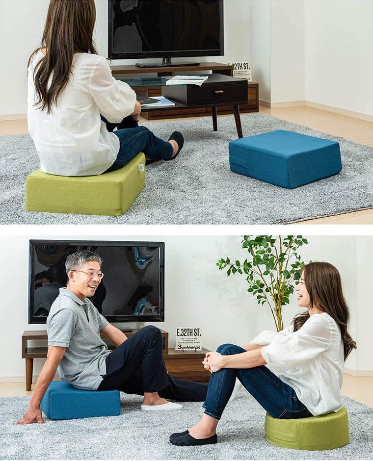 高反発クッション ポケットコイルイン高反発座布団クッション Liine リーネ 丸形 角型(代引不可)